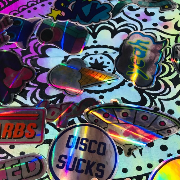 Ice Cream Metallic Prismatic Reflective Single Decor Sticker - Picture 7 of 7